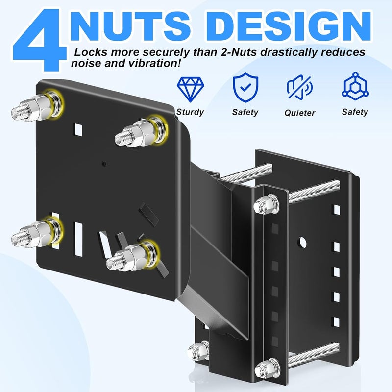 Foozet Trailer Spare Tire Mount Bracket, Heavy Duty Spare Tire Carrier Mount for Boat and RV, Fits 5 & 6 & 8 Lugs Wheels on 4.5'',4.75'',5.0",5.32",5.5",6.5",6.7",7.1" or 7.9" Bolt Patterns 160 Lbs - Image 5